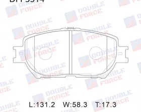 Колодки тормозные дисковые передние Double Force
