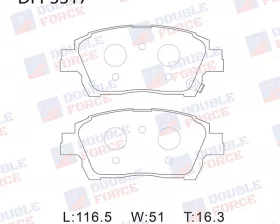 Колодки тормозные дисковые передние Double Force