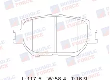 Колодки тормозные дисковые передние Double Force