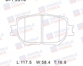 Колодки тормозные дисковые передние Double Force
