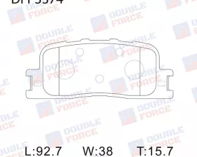 Колодки тормозные дисковые задние Double Force