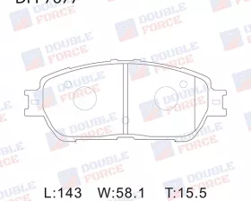 Колодки тормозные дисковые передние Double Force