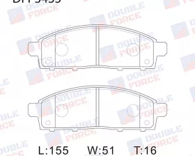 Колодки тормозные дисковые передние Double Force