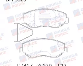 Колодки тормозные дисковые передние Double Force