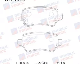Колодки тормозные дисковые задние Double Force