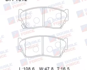Колодки тормозные дисковые передние Double Force