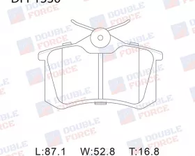 Колодки тормозные дисковые задние Double Force