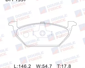 Колодки тормозные дисковые передние Double Force Заменён на арт. DFP1386