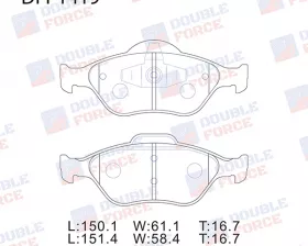 Колодки тормозные дисковые передние Double Force