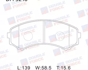 Колодки тормозные дисковые передние Double Force