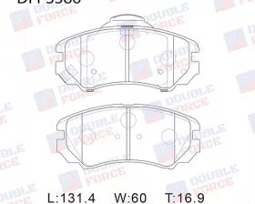 Колодки тормозные дисковые передние Double Force