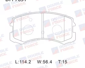 Колодки тормозные дисковые передние Double Force