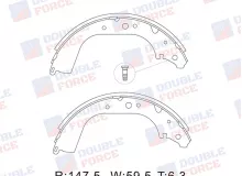 Колодки тормозные барабанные задние Double Force