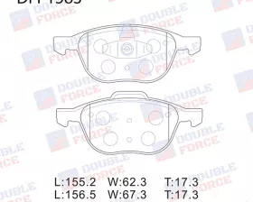 Колодки тормозные дисковые передние Double Force