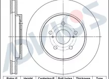 Диск тормозной пер. ADVICS