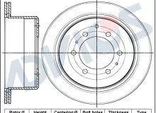 Диск тормозной зад. ADVICS