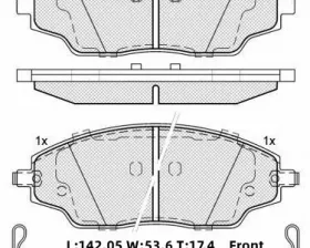 Колодки тормозные дисковые передние Double Force