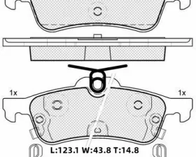 Колодки тормозные дисковые задние Double Force Замена для арт. DFP3458