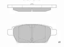Колодки тормозные дисковые Avantech задние (противоскрипная пластина в компл.)