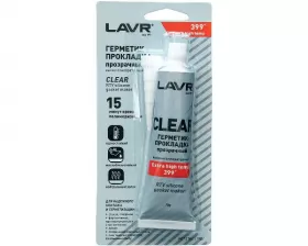 Герметик-прокладка прозрачный высокотемпературный CLEAR LAVR RTV silicone gasket maker 70г