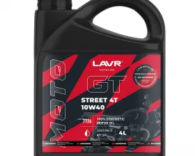 Моторное масло LAVR MOTO GT STREET 4T, 4 л