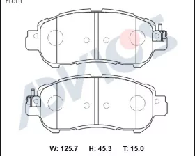 Дисковые тормозные колодки ADVICS передние