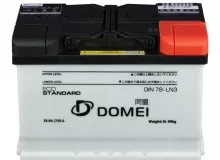 Аккумулятор DOMEI Eco STANDARD DIN 78 - LN3, 78Ah, 750A, 278x175x190, бортик