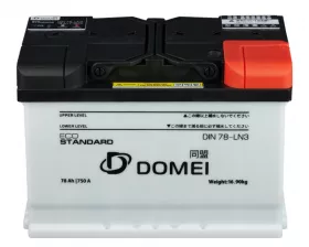 Аккумулятор DOMEI Eco STANDARD DIN 78 - LN3, 78Ah, 750A, 278x175x190, бортик