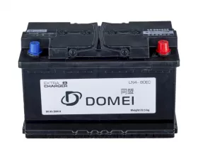 Аккумулятор DOMEI Extra CHARGER EN LN4 - 80EC, 80Ah, 800A, 313x175x190, бортик