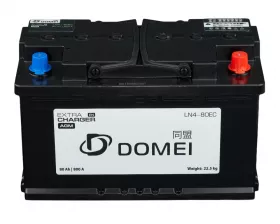 Аккумулятор DOMEI AGM Extra CHARGER EN LN4 - 80EC, 80Ah, 800A, 313x175x190, бортик
