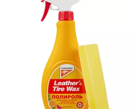 Полироль универсальный (кож.,рез.,пласт.) Leather & Tire Wax аромат апельсин грейпфрут, 500мл