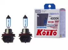 Лампа высокотемпературная Koito Whitebeam H8 12V 35W (70W) 4000K (комплект 2 шт.)