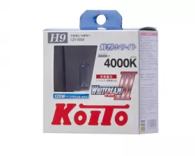 Лампа высокотемпературная Koito Whitebeam H9 12V 65W (120W) 4000K (комплект 2 шт.)
