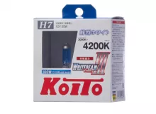 Лампа высокотемпературная Koito Whitebeam H7 12V 55W (100W) 4200K (комплект 2 шт.)