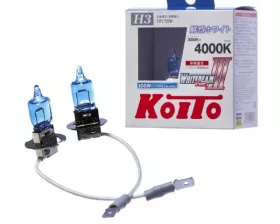 Лампа высокотемпературная Koito Whitebeam H3 12V 55W (100W) 4000K (комплект 2 шт.)