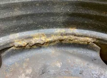 Колесо на диске Газ 6x222.25 c шиной КИ-115А 12.00/R18