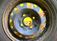 Колеса на дисках Nissan 4x114.3 c шинами Dunlop 165/80R14