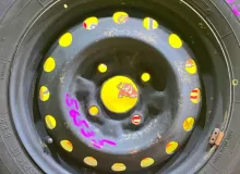 Колесо на диске Nissan 4x114.3 c шиной Toyo 165/80R14