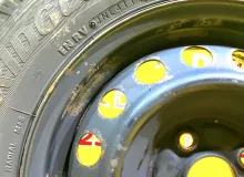 Колесо на диске Toyota 4x100 c шиной Bridgestone 155/80R14