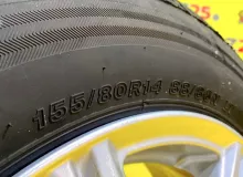 Колеса на дисках Toyota 4x100, 4x114.3 c шинами Bridgestone 155/80R14