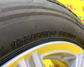 Колеса на дисках Toyota 4x100, 4x114.3 c шинами Bridgestone 155/80R14
