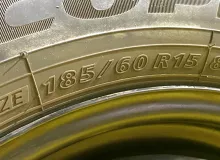 Колеса на дисках Toyota 5x100 c шинами Bridgestone 185/60R15