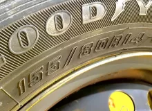 Колеса на дисках Toyota 4x100 c шинами Goodyear 155/80R14