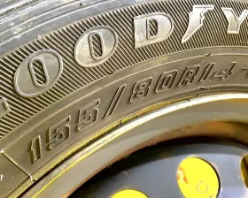 Колеса на дисках Toyota 4x100 c шинами Goodyear 155/80R14